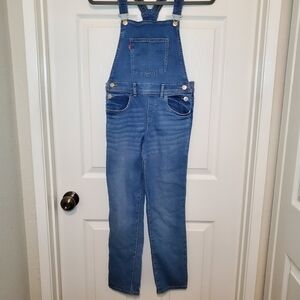 Levi's Jean Youth Girl 12 Reg Jean Denim Overalls Stretch
